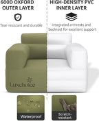 Inflatable Couch with Built-in Cordless Rechargeable Pump Durable Blow Up Sofa Chair Portable Camping Couch Waterproof Inflatable Furniture for Outdoor Beach Home Festivals Backyard Party | Cordless Air Pump, Durable Fabric, Puncture Resistant, Easy In...