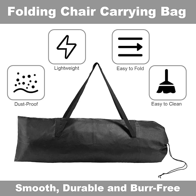 2pcs Camping Chair Replacement Bag, 43.31x14.96in Portable Folding Large Storage Bag with Double-Handle Straps and Drawstring for Hammock Yoga Mat Poles Tent Travel Accessories(No Chair Included)