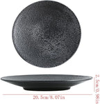 Camping Plates Serving Plate Tray Household Noodle Soup Bowl Western Food Steak Cooking Hotel Tableware Decorative Plate(Small)