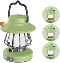 Kids Lantern with 3 Color Light & USB-C Rechargeable, Dimmable Camping Night Light for Children, Safe & Durable ABS Plastic Toddler Flashlight for Bedroom, Tent, Emergency (Green)