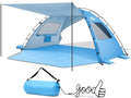 Beach Tent Sun Shelter - 2/3/4 Person UPF 50+ UV Tents with Canopy, Easy Setup Lightweight Beach Shade Tent, Portable Beach Cabana Sun Shade Shelter