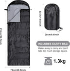 Tudomro Camping Sleeping Bag for Adults Lightweight Packable Waterproof Camping Gear Equipment to Keep Warm for Outdoor Backpacking Hiking Travel