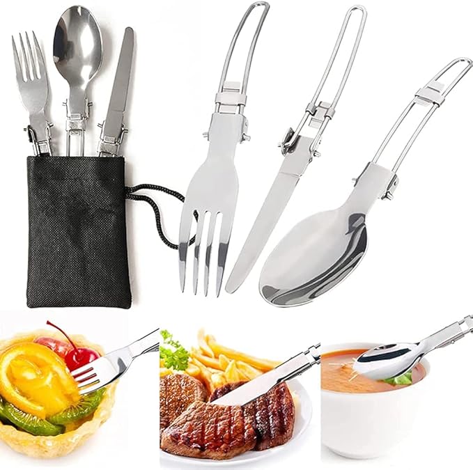 Portable Camping Cookware Set, Camping Cookware Kit, Outdoor Cooking Equipment Tableware Kit Kitchen Utensils Hiking Picnic Self-Driving Supplies for Camping, Hiking, Picnic