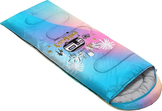 HOSIMA Butterfly Sleeping Bags for Adults and Kids for Camping,Black Gothic Ultralight Sleeping Bag for Cold Weather Summer.