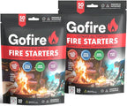 GOFIRE: Ultimate All Purpose Fire Starter- Non-Toxic, Earth-Friendly, Portable, Weather-Proof Fire Starter for Camping, Hiking, Backpacking, Fireplaces, Wood Stoves and More! Parent (100 Pieces)
