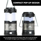 Cascade Mountain Tech Pop-Up IPX4 Water-Resistant LED Lantern with 4 Light Modes - 3 Pack