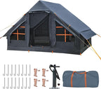Inflatable Tents for Camping,Easy Blow Up Tent with Hand Pump,4 Seasons Waterproof Air Inflatable Camping Tent House for Family Weekend Camping
