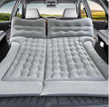 Car Air Mattress for Tesla Model X 7-Seats 2015-2023, Trunk Rear Seat Inflatable Thickened Flocking Travel Camping Bed, Air Pump 2 Pillows,Grey