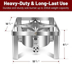 ARC Portable Stainless Steel Propane Burner,55,000BTU Camping Stove Gas Burner for Outdoor Cooking,12.5(W) x6.5(H) All Welded Frame,Great for Camping,Turkey Fry,Crawfish Boil,Homebrewing
