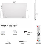 SYLVOX 15.6'' Portable Smart TV 12 Volt Television, 10000mAH Battery Powered IP66 Waterproof Dual Speakers Wireless WiFi 300nits Small Outdoor TVs, for RV Camping Pool Bathroom Kitchen Bedroom