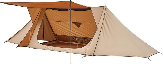 Portable Hot Tent with Stove Jack, Lightweight 4 Season Waterproof Shelter for 2 People, Ideal for Hiking, Backpacking & Winter Camping