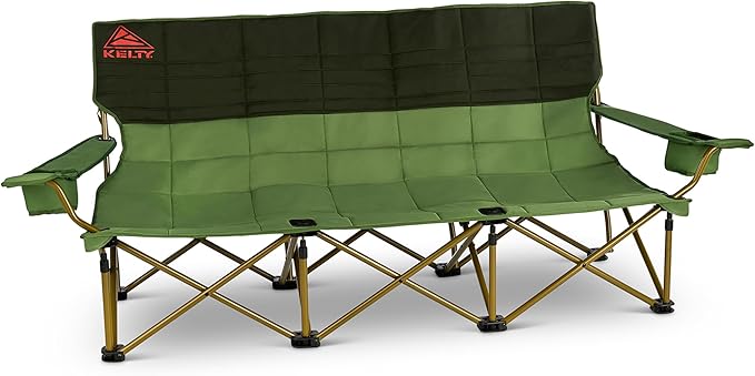 Kelty Lowdown Couch - 3 Person Capacity Camping Chair, Extra Large and Sturdy Bench for Campsites, Soccer Games, and Backyard Parties