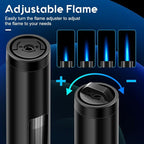 LcFun 2 Pack Torch Lighters Refillable Butane Lighter with Visible Fuel Window, Windproof Adjustable Jet Flame Long Matches Lighters for Candle, Grill, BBQ, Camping, Fireworks (Butane NOT Included)