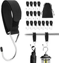 14Pcs Ice Fishing Coat Hooks, Outdoor Hun/ting Tent Hanging Hooks Ice Fishing Shelter Accessories Hanging Storage for IceFishing Tents Outdoor Camping(Color:Black)