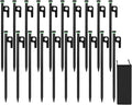 20Pcs Tent Stakes, 12in/16in Heavy Duty Tent Stakes, 0.35" Dia. Forged Steel Stakes Heavy Duty for Tent Used on Rocks, Snowfield(20Pcs 12in Stakes)