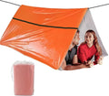 1-Pack Survival Life Tent - 1Person Mylar Shelter, Tube Tent with Paracord, All-Weather for Camping, Hiking, Survival Kits-Yellow