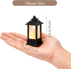 Black Lanterns Decorative Indoor: 24 Pcs Starlight Mini LED Lantern for Centerpiece Table Decorations Halloween Christmas Wedding Party Camping Decor