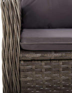 (Fast Shipment) Patio Dining Chairs, Outdoor Chairs, for Camping Pool Beach Deck, Lawn Chair Patio Chairs 2 pcs Poly Rattan Gray