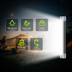 LETOUR LED Tube Magnetic Light Bar Work Lights 2000 Lumens 2600mAh 5 Lighting Options Camping Lantern USB Rechargeable Portable Battery Powered Lights with 2 Magnets Endurance for 40 Hours