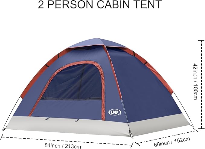 unp 6 Person 4 Season Dome Tent, Easy to Set Up for Camping & Hiking, Lightweight & Portable, Green