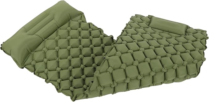 Alvinlite Sleeping Pad Air Mattress Inflatable Cushion Inflatable Camping Cushion Air Cushion Design for Traveling and Hiking(ArmyGreen)