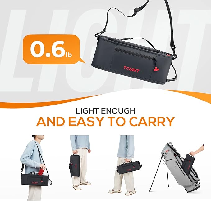 TOURIT Cooler Bag - 6-Can Insulated Sleeve, Small Soft Golf Accessories for Men, Fits Discreetly in Golf Bag