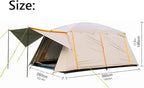 Camping Tent Family Cabin Tents, Large Capacity 2 Room Cabin Tent for Family Outdoor Use, Backpacking, Hiking, Picnics (M)
