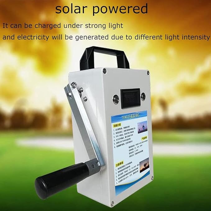 NYMFEA Manual Emergency Power Generator, Portable Hand Crank Generator, USB 5V Fast Charge Output, for Camping, RV Travel, Home, High Conversion Rate