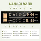 500W Portable Power Station 484Wh Solar Generator Backup Power Supply with 2 AC Outlets, 5 USB Ports and PD 100W Type-C Ports; Emergency LED Light for Outdoor Adventure Camping RV Emergency