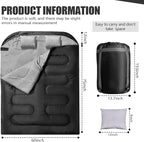 Camping Sleeping Bags for Adults Kids Waterproof Lightweight Sleeping Bag for Cold Weather or Warm Backpacking Hiking Mountaineering Indoor Outdoor Use