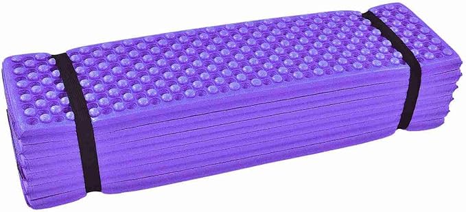 Drfeify Mattress Foam Camping Mat for Outdoor Sports Egg Cell Shape Sleeping Pad for Camping Material (Purple)