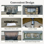 MC TOMOUNT Inflatable Tents for Camping, 6/8/10 Person Large Family Blow Up Camping Tent with Hand Pump, Easy Setup Air Glamping Tent for Outdoor Picnic Party