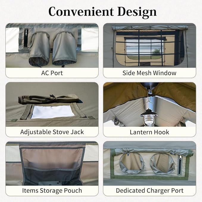 MC TOMOUNT Inflatable Tents for Camping, 6/8/10 Person Large Family Blow Up Camping Tent with Hand Pump, Easy Setup Air Glamping Tent for Outdoor Picnic Party