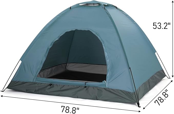Camping Tent, Waterproof & Windproof Camping Dome Tent Automatic Pop Up Quick Shelter with Portable Carry Bag for Outdoor Hiking