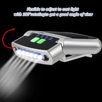 Mudder LED Clip on Cap Lights USB Rechargeable Cap Flashlight Clip Waterproof Ultra Bright Hat Flashlight Headlamp for Fishing Camping Hand Work