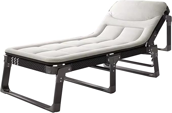 Sleeping Cots for Adults, 5Position Folding Chaise Lounge Chairs Outdoor, Folding Camping Cot, Folding Cot Camping Cot for Adults Portable Folding Outdoor（One Color-E）