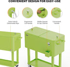 VINGLI 80 Quart Rolling Ice Chest, Portable Patio Party Bar Drink Cooler Cart, with Shelf, Beverage Pool with Bottle Opener