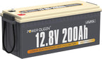 Power Queen 12V 200Ah LiFePO4 Battery with Built-in 100A BMS, 2560Wh Lithium Battery 15000+ Cycles, 10 Years Lifespan, Perfect for RV Trailer Motorhome, Camping, Solar Power System