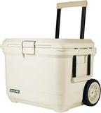 Coleman Pro Heavy-Duty 55qt Wheeled Ultra-Light Premium Hard Cooler, Extra-Thick Insulation Keeps Ice up to 5 Days, 92-Can Capacity, Heavy-Duty Wheels