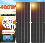 Framy High Efficiency Solar Panel 400W 2 * 200W Black Backplane Battery Charger for Car Yacht Boat RV Camping Caravan Home,Solar Panel Kit 20A