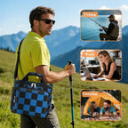 Coobiiya Large Expandable Insulated Lunch Bag Cooler Bag，12-23L Lunch Box for Men Double Deck Leakproof，Heavy Duty LunchBag Cooler Bags for Camping, Travel, Kayaking & Beach
