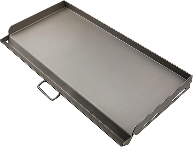 Hisencn 2 Burner Griddle for Camp Chef Stove, Flat Top Griddle for Gas Grills, Portable Griddle with Oil Drip Port, Camping Griddle for Camp Chef 14" Cooking Systems, Outdoor Cooking Equipment, 14x32“
