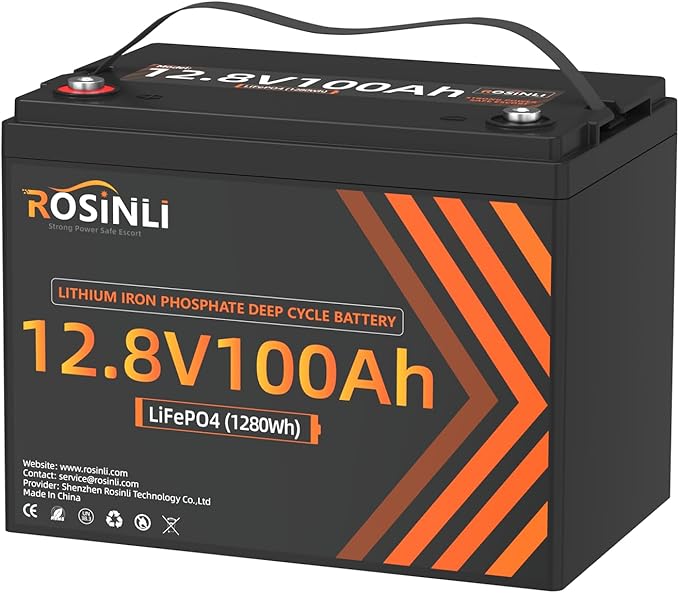 12V 100ah Group 24 LiFePO4 Battery 4000-15000 Deep Cycles Built in BMS Protection Perfect for Trolling Motors, Yacht, Marine, Boat, RV, Home Energy