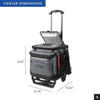 Titan Deep Freeze 60 (50+10) Can Wheeled Cooler - Collapsible Rolling Cooler with Wheels and All-Terrain Cart
