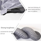 4in 16ft Flexible Duct Dryer Vent Hose Protable Duct Hose Gray Exhaust Hose Flex Air Ducting For HVAC Ventilation Grow Tents Dryer Rooms Kitchen(5m/16.4ft,325mm-12.8in)