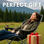 Hammock Camping Chair – Folding Swing Chair with Headrest & Cup Holder, 300 lbs Support, Breathable Mesh, Portable & Lightweight for Outdoor, Camping, Fishing, Patio & Travel