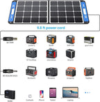 XTAR SP100 100W Portable Solar Panel with Adjustable Kickstand, Foldable Solar Power Backup for Outdoor Camping Van RV