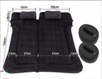 Car Air Mattress for Tesla Model X 7-Seats 2015-2023, Trunk Rear Seat Inflatable Thickened Flocking Travel Camping Bed, Air Pump 2 Pillows,Black