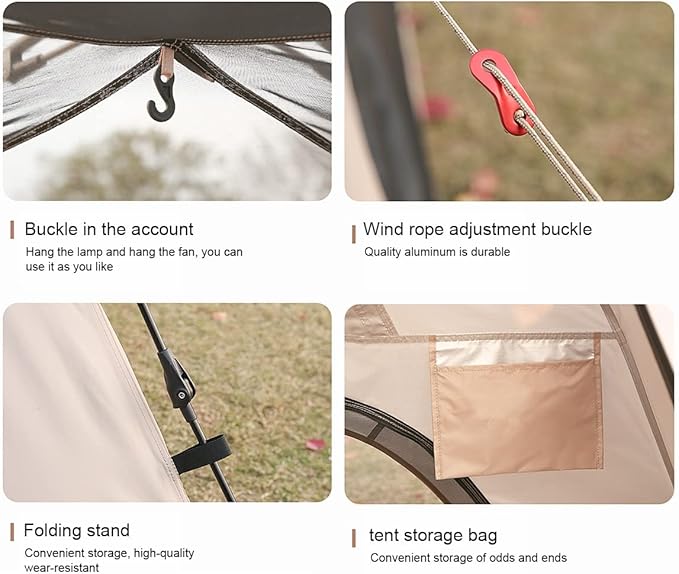 Tent 210x210cm Family Tent for Party Camping,3-4 Person Tent with Porch,Instant Tent Pop Up Tent Easy Setup,Outdoor Garden Tent