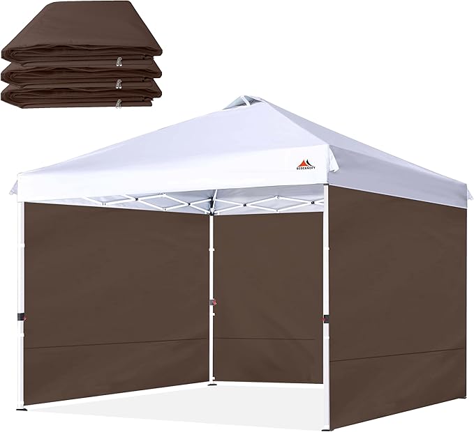 SCOCANOPY SideWall for 10x10 Canopy Frame, 3 Pack SunWall Only,Brown